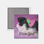 Aimant Magnet, Diva Girl (Recto/Verso)