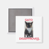 Aimant Magnet, Gato désapprouve, Tous les Casquettes (Recto/Verso)