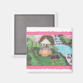 Aimant Magnet-Gazebo dans un beau cadre de jardin (Recto/Verso)