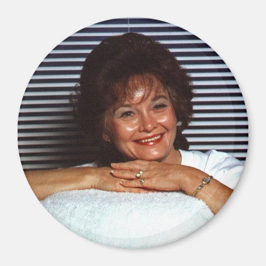 Aimant Magnet, photo personnalisée ronde (Devant)