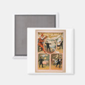 Aimant Magnet-vintage théâtre Magicien publicité (Recto/Verso)