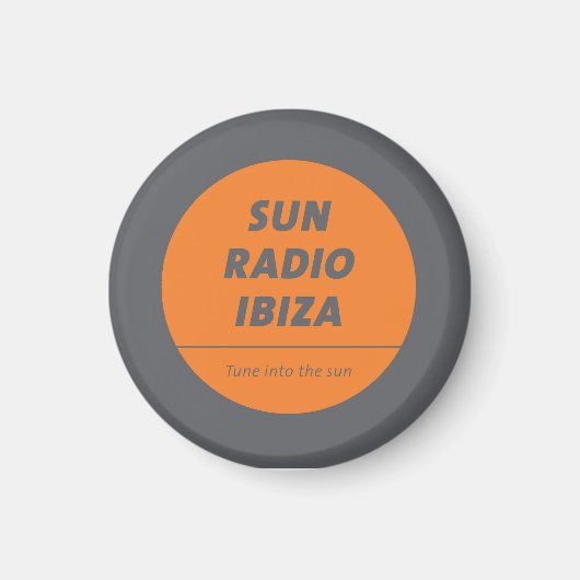 Aimant Magnetic Button by Sun Radio Ibiza (Devant)