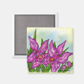 Aimant magnétique de l'orchidée (Recto/Verso)