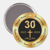 Aimant Magnifique Bon Marché, 30 ans de l'Église Idées An (Recto/Verso)