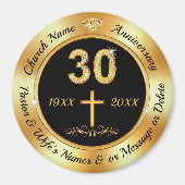 Aimant Magnifique Bon Marché, 30 ans de l'Église Idées An (Devant)