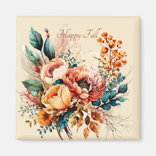 Aimant Magnifique bouquet bohème d'automne personnalisé