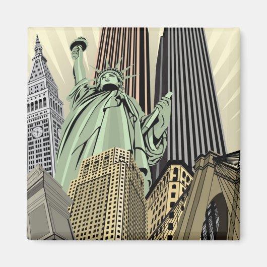 Aimant Magnifique Cityscape NYC (Devant)