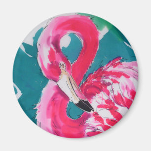 Aimant Magnifique Flamant rose Oiseau TropicalArt Imp