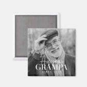 Aimant Magnifique Grampa depuis 20XX Simple Photo Élégant (Recto/Verso)