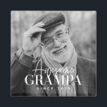 Aimant Magnifique Grampa depuis 20XX Simple Photo Élégant<br><div class="desc">Ce design simple et moderne est composé d'une typographie serif et cursive et d'ajouter une photo personnalisée</div>