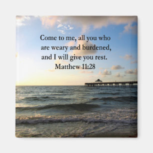 AIMANT MAGNIFIQUE MATTHEW 11:28 SCRIPTURE VERSE