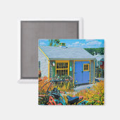 Aimant Magnifique peinture cycliste (Recto/Verso)