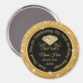 Aimant Magnifique Personnalisée, Souvenirs du 50e anniver (Recto/Verso)