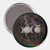 Aimant Magnifique Wiccan Triple Déesse Cosmique (Recto/Verso)