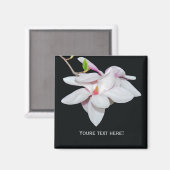 Aimant Magnolia blanc (Recto/Verso)