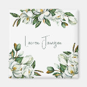 Aimant Magnolia blanche (Devant)