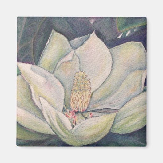 Aimant Magnolia en acier (Devant)