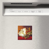 Aimant Magnolia sur Red Velvet Martin Johnson Heade (In Situ (Lave-vaisselle))