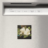 Aimant Magnolias géantes sur un tissu bleu de velours par (In Situ (Lave-vaisselle))