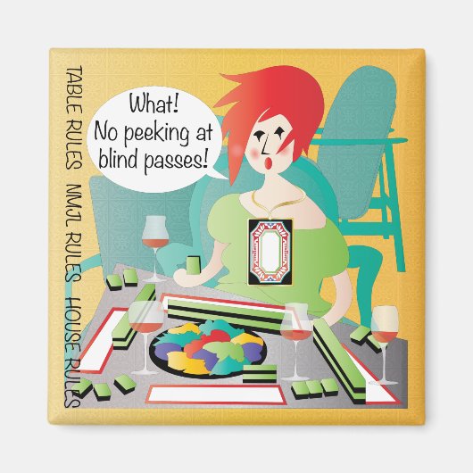 Aimant Mah Jongg Sayings Peek Pass (Devant)
