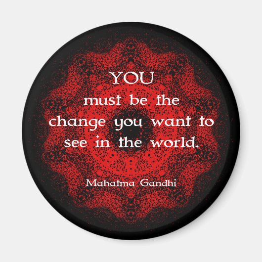 Aimant Mahatma Gandhi Sagesse Dire action (Devant)