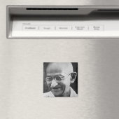 Aimant Mahatma Ghandi Portrait Photographie (In Situ (Lave-vaisselle))