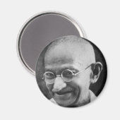 Aimant Mahatma Ghandi Portrait Photographie (Recto/Verso)