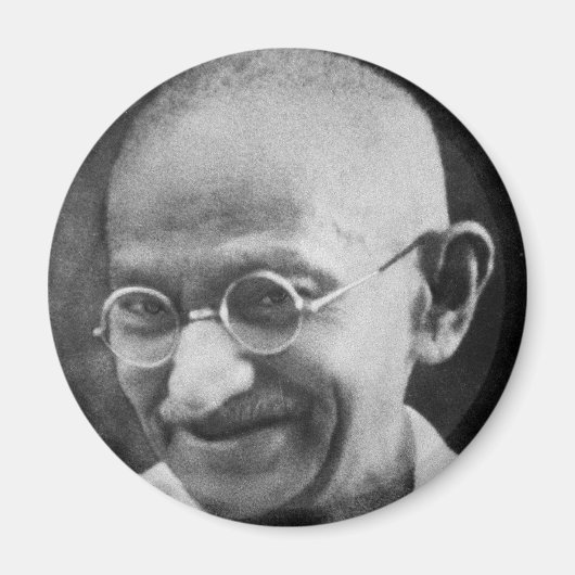 Aimant Mahatma Ghandi Portrait Photographie (Devant)