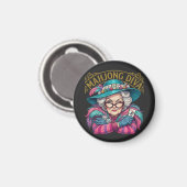 Aimant Mahjong Diva Funny Women's (Recto/Verso)