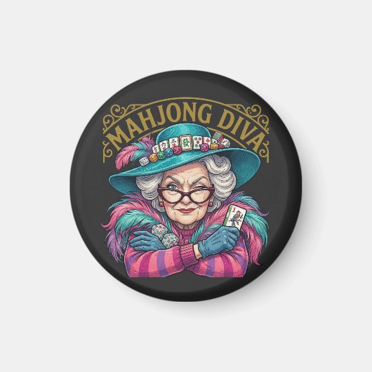 Aimant Mahjong Diva Funny Women's (Devant)