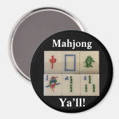 Aimant Mahjong drôle avec carreaux de bambou (Recto/Verso)