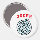 Aimant MahJong symbole du jeu Joker tuile (Recto/Verso)