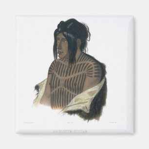 Aimant Mahsette-Kuiuab, chef des Indiens de Cree, plat