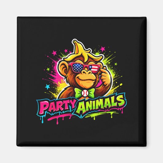 Aimant maillot de baseball Party animals (Devant)