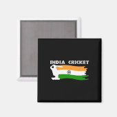 Aimant Maillot de cricket d'Inde avec cadeau de drapeau i (Recto/Verso)