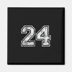 Aimant Maillot de joueur Sketll numéro 24 Vintage décontr