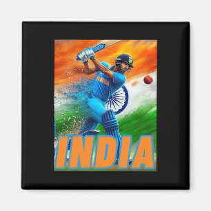 Aimant Maillot de soutien de cricket d'Inde - F de cricke