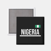 Aimant Maillot de sport du drapeau nigérian (Recto/Verso)