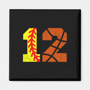 Aimant Maillot Numéro 12 Softll Sketll Drôle 12ème Annive