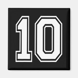 Aimant Maillot Numéroté de Football Bysebyll Numéro 10