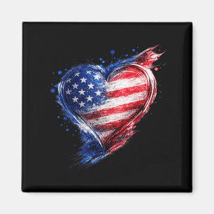 Aimant Maillot Usa Cœur Drapeau Américain Hommes Femmes U