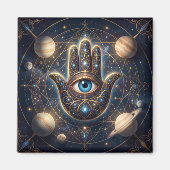 Aimant Main de Hamsa céleste et protection cosmique de l' (Devant)