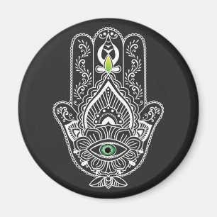 Aimant Main de Hamza, protecteur oculaire vert 