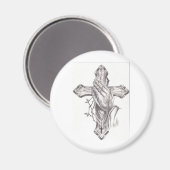 Aimant Main et croix de prière (Recto/Verso)