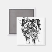 Aimant Main noire 0 Collage graphique, noir et blanc (Recto/Verso)