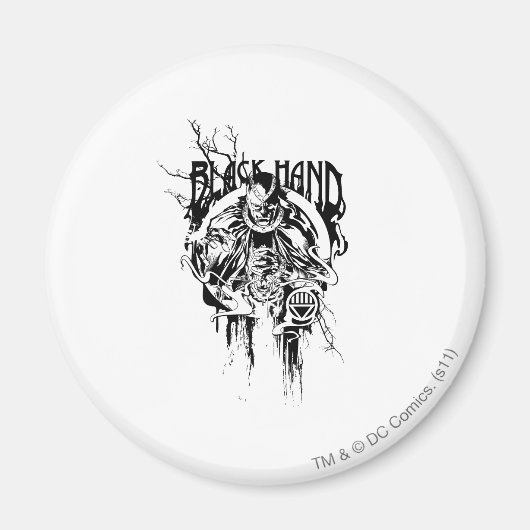 Aimant Main noire 0 Collage graphique, noir et blanc (Devant)