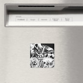 Aimant Main noire avec panneau crâne 2 (In Situ (Lave-vaisselle))