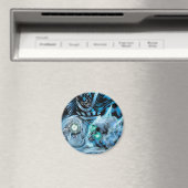 Aimant Main noire avec panneau de crâne (In Situ (Lave-vaisselle))