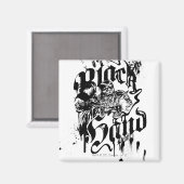 Aimant Main noire - Collage (Recto/Verso)