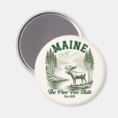 Aimant Maine the Pine Tree State (Recto/Verso)